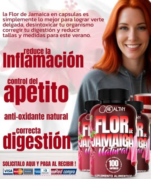 Capsulas de Flor de jamaica/ Elimina toxinas acomuladas en tu cuerpo 👩🏼⚕️ ✅