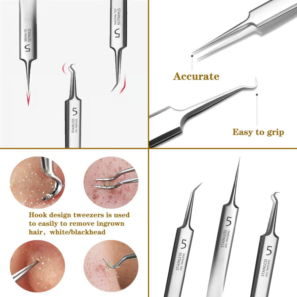 Pinza profesionales para eliminar puntos negros faciales